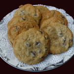 Chocolate chip cookies on a plate