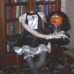Headless maid doll with pumpkin head