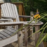 Chairs on Silver Cascade balcony