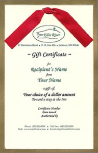 Gift Certificate Example