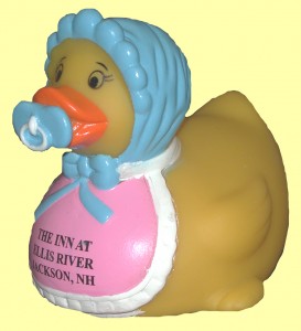 rubber duck with pacifier